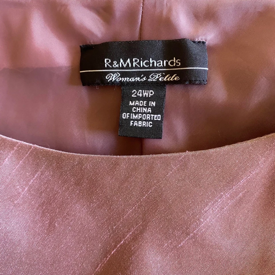 R&M Richards Womens Petite 24WP Purple Sleeveless Sheath Dress Formal Occasion - Image 3 of 4