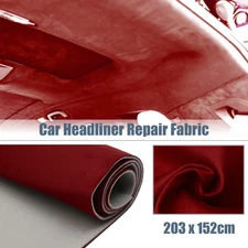 Suede Headliner Fabric 80" L x 60" W for Car Truck Interior Roof Repair Red