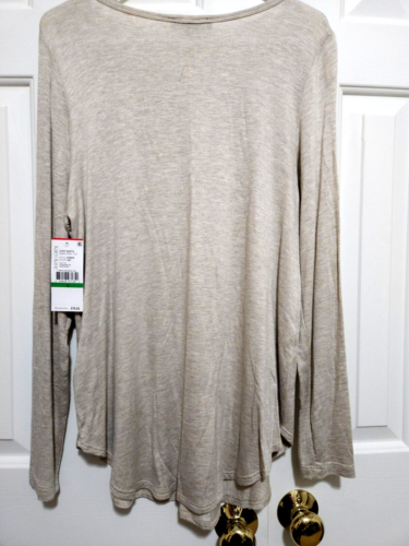 KAREN KANE Beige w/Metallic Snake Print n Pull over L Sleeve Tunic SIZE L NWT - Picture 4 of 4