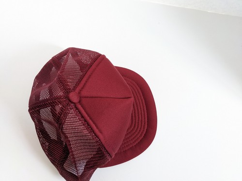 Bestway Disposal Hat Arrow Logo Trucker Mesh Snapback Maroon Vintage - Picture 4 of 9