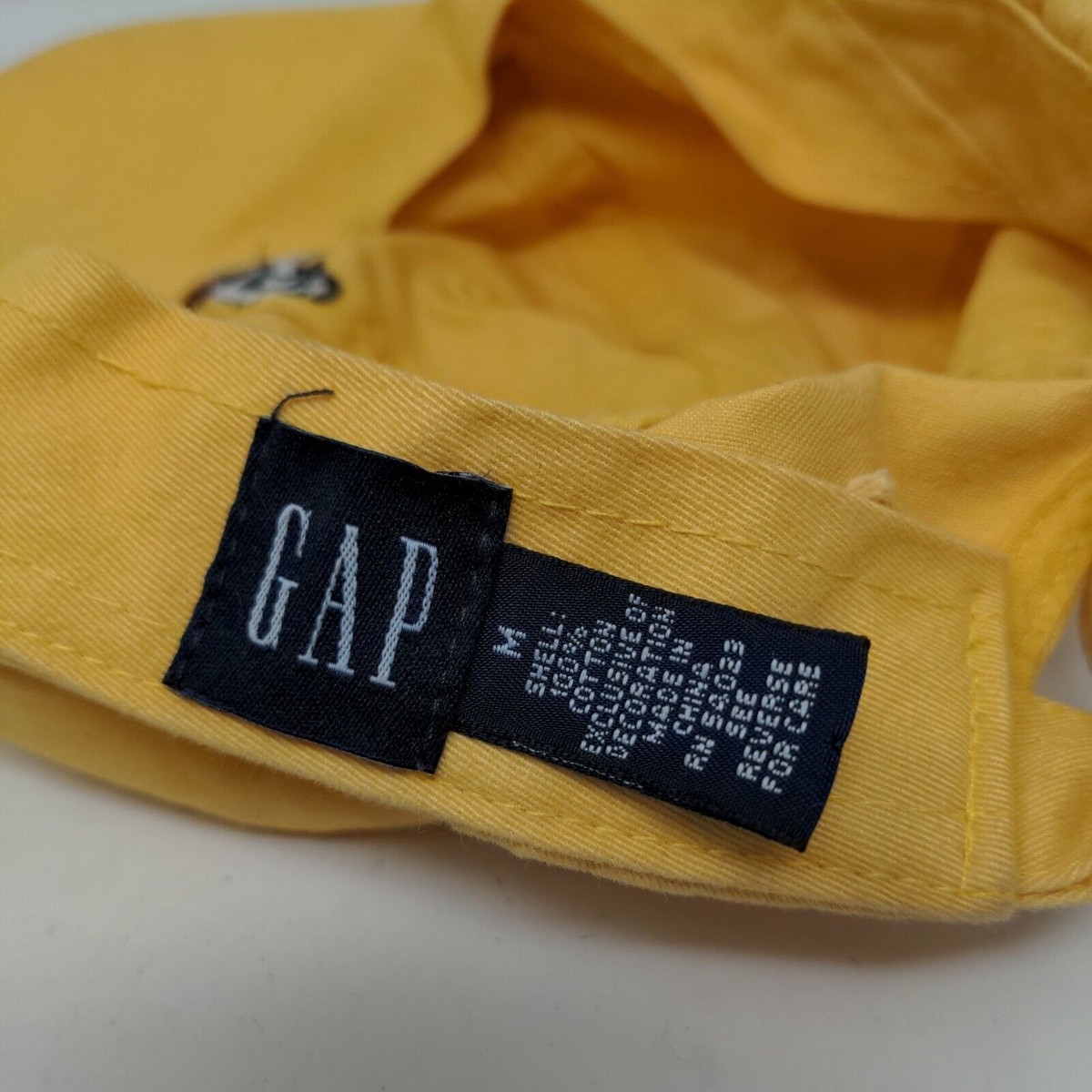 GAP Girl's Slideback Hat Yellow Size M Embroidered Hula Girl