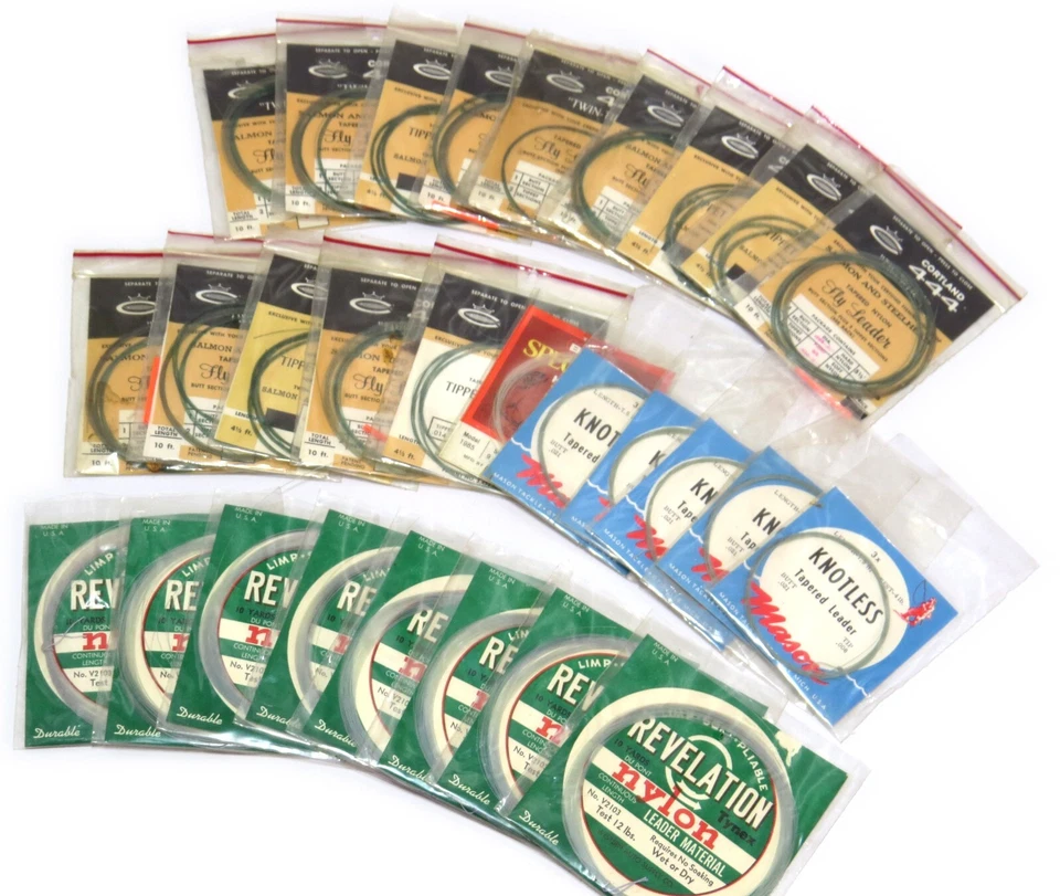 Vintage Fishing Leaders, Lot of 28 Assorted, Cortland, Revelation, etc. - Read - Image 2 of 4