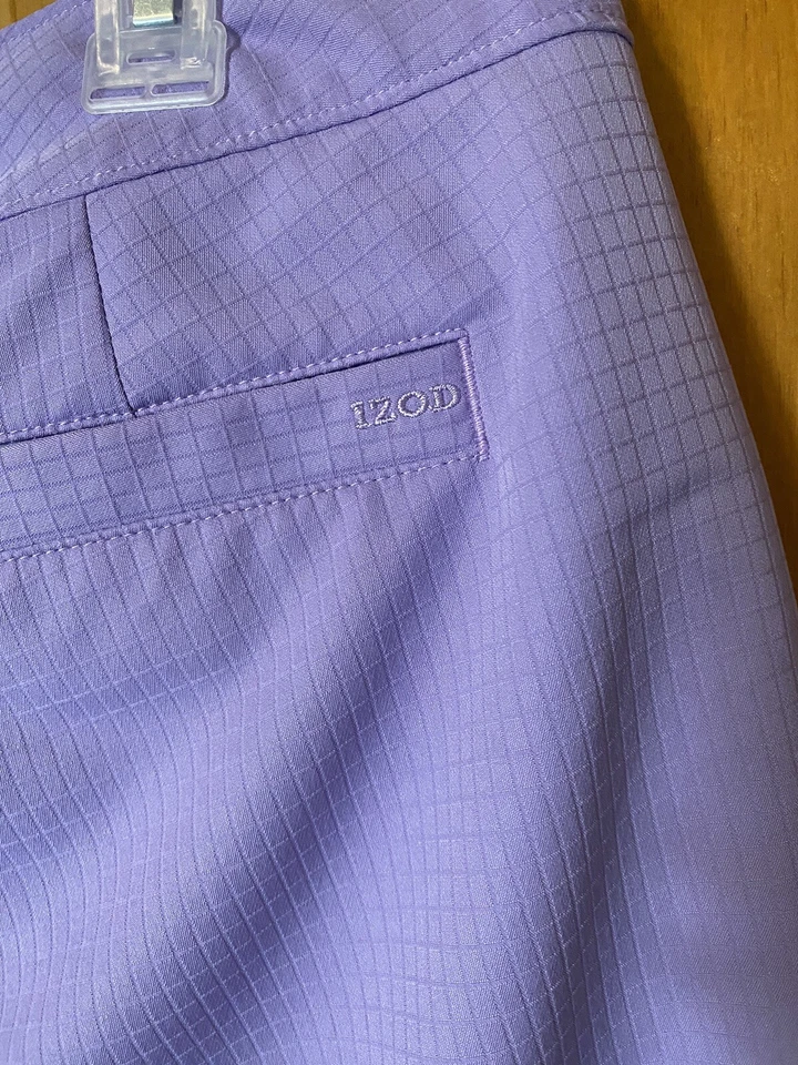 IZOD ЖЕНЩИН КАПРИ РАЗМЕР 10 КЛАССНЫЙ FX FXG ПОЛИЭСТЕР LT ФИОЛЕТОВЫЙ ЭЛАСТИЧНОЙ GUC - Изображение 4 из 4