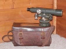 Antique WW1 WATTS No.36452 Geodetic Levelling Tilting Level In Leather Case