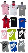 Nike + More Baby Boy/Girl Short Rompers 2-4 Piece Sets With Socks; Sizes 3M-24M