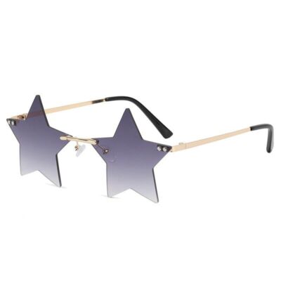 Unique Rimless Pentagram Sunglasses Fashion Five-Pointed  display picture 2