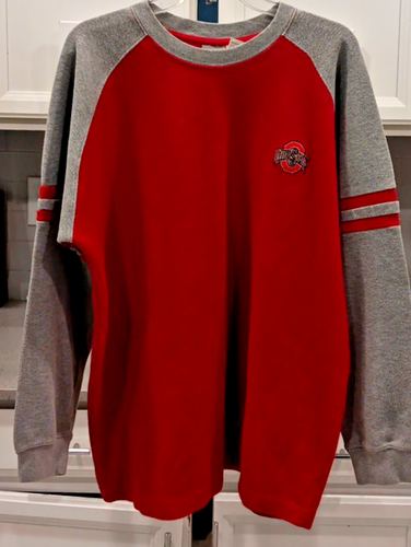 Herren XL Ohio State University Langarm Pullover 100% Baumwolle