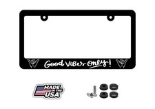 Good Vibes Only Shaka Hang Loose Hippie Beach License Plate Frame Good Vibes Only Shaka Hang Loose Hippie Beach License Plate Frame