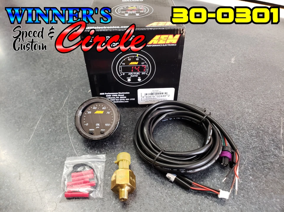 Prensa de aceite o prensa de combustible AEM 30-0301 serie X 0-100 PSI 2-1/16" de diámetro Foto 2 de 4