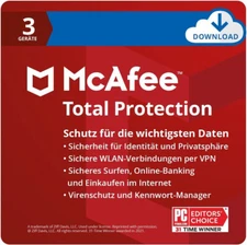 McAfee Total Protection 2025 3 Devices 1 Year | FULL VERSION / Upgrade | Antivirus