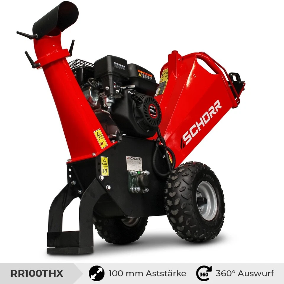 SCHORR Holzhäcksler RR100THX 100mm Holz Häckselmaschine Schredder Benzinhäcksler - Bild 2 von 4