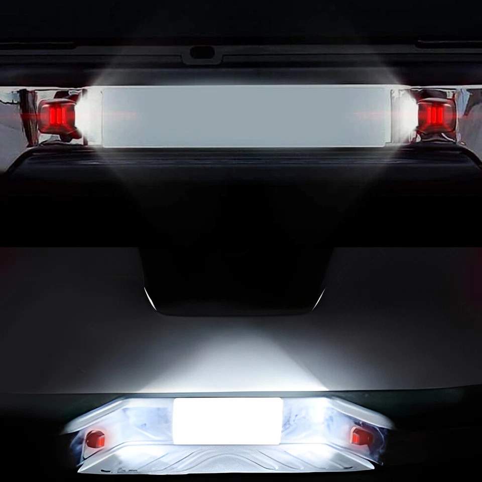 Par de luces LED de matrícula blancas rojas para Nissan Xterra Titan 07-15 IP67 Foto 4 de 4