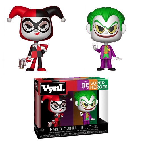 Funko Vynl. DC Super Heroes Harley Quinn & The Joker 2 Pack Figures New In Box