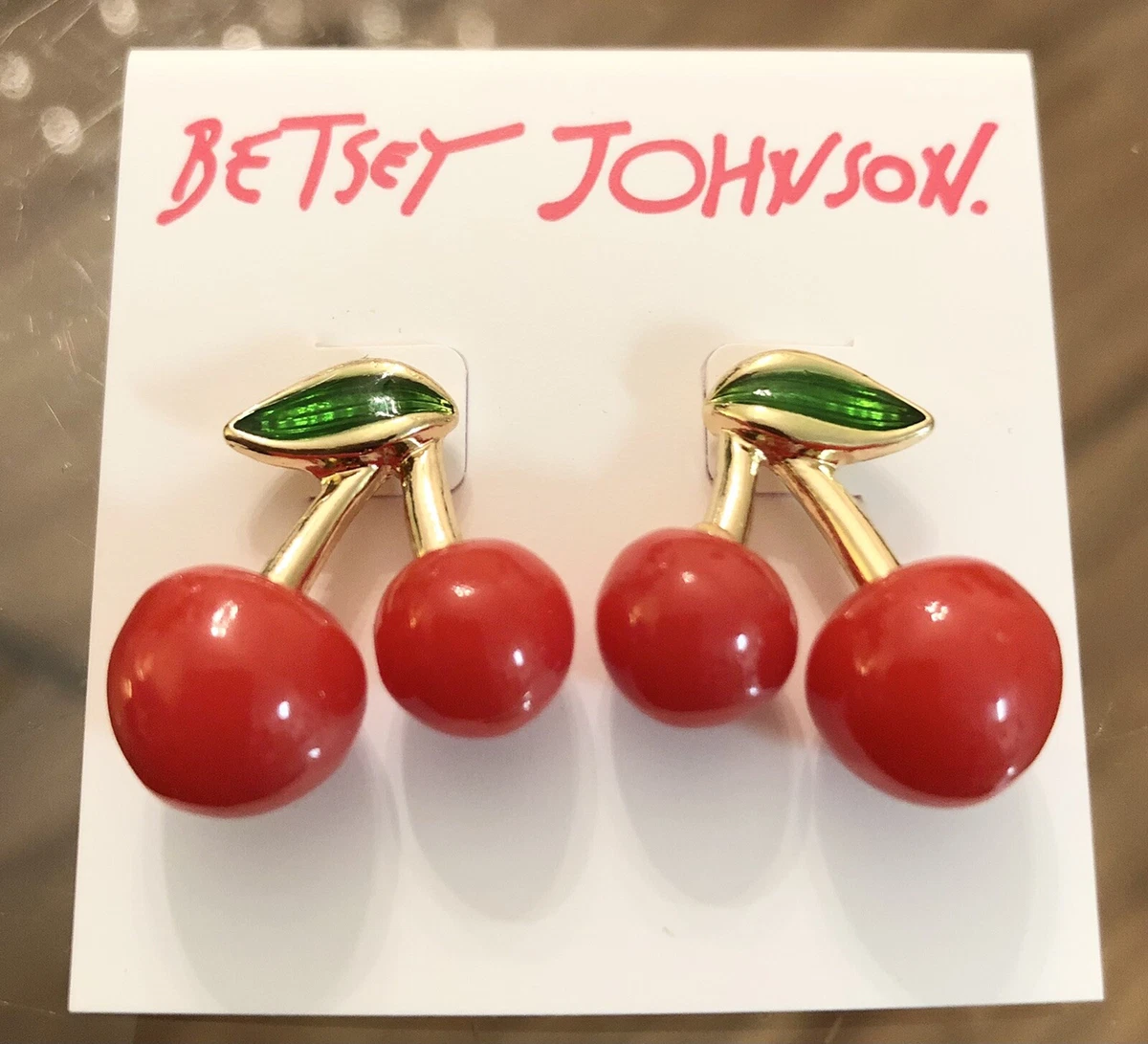 Betsey johnson cheap cherry earrings