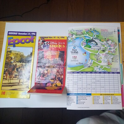 Vintage Walt Disney Guidemap Konvolut