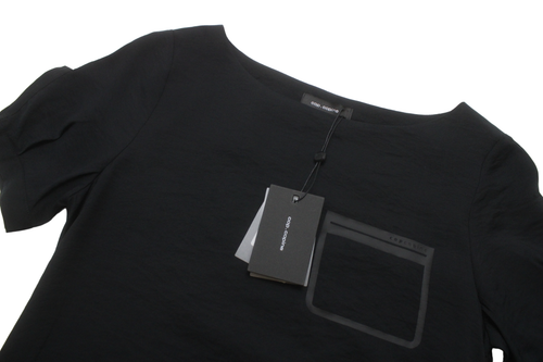 COP COPINE Zorille Dress Women's (EU) 36 Short Sleeve Belted Mini Black - Picture 4 of 11