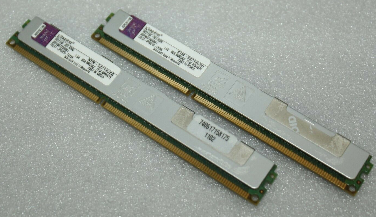 Kingston 16GB (2X8GB) PC3-10600 DDR3 ECC Server Memory Ram KTM