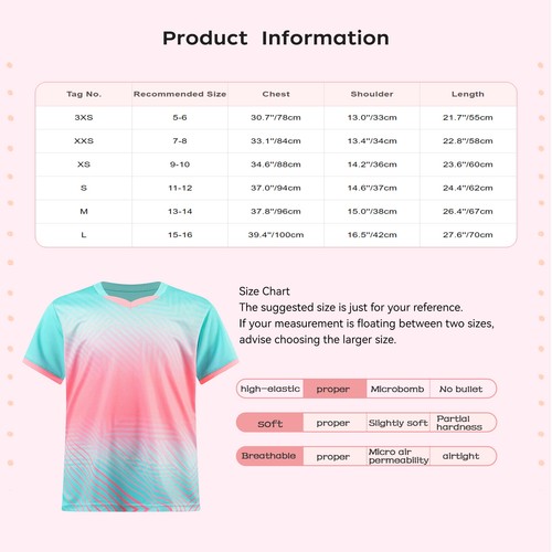 Kids Boy's Girls T-shirts Training Top Summer Tops Basketball Shirt Athletic - Picture 9 of 39