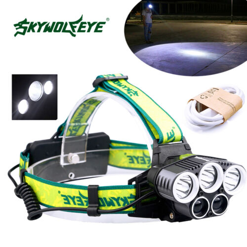 Súper Brillante 5X Faro LED Recargable Linterna Cabeza Antorcha Lámpara - Imagen 3 de 12