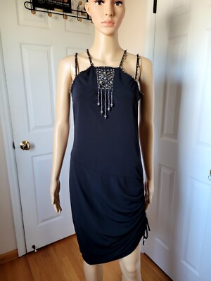 Laura Beagiotti Swinger Jewelry Detailed Black Dress. Made In Italy Size 44 US 8 | eBay Laura Beagiotti Swinger Jewelry Detailed Black Dress. Made In Italy Size 44 US 8 | eBay