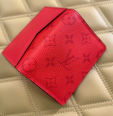 Louis Vuitton Pocket Organizer Mens Wallet Monogram Canvas Taiga