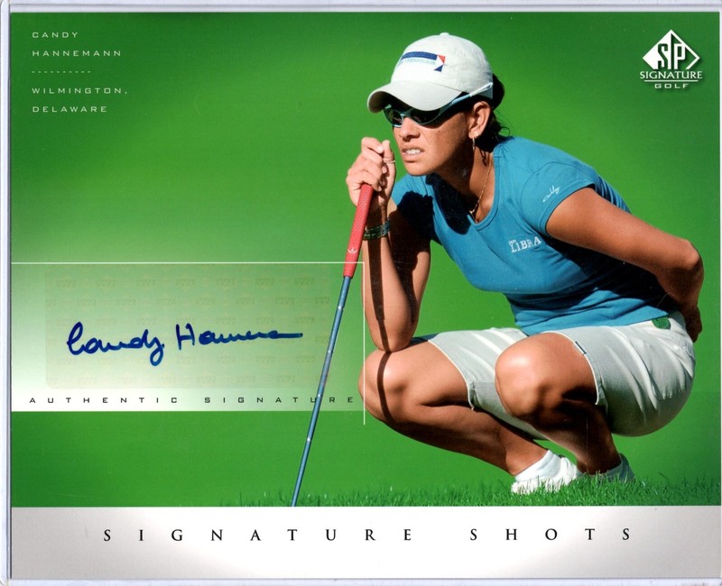 2004 SP Signature Golf Candy Hannemann 8x10 Signed photo Signature Shots Auto