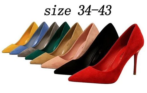 Sexy Damen-Pumps spitz zulaufend dünne High Heels modische Stilettos Partyschuhe - Bild 11 von 29