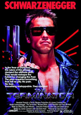 DinA2 Poster Einzelstück Terminator Action Film Movie SiFi Schwarzenegger