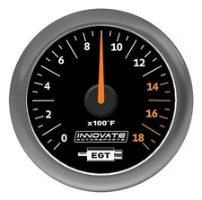 Innovate 3865 Mtx Analog Exhaust Gas Temperature Egt 0-1800 F 52mm Gauge Black