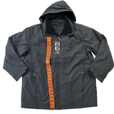 Weatherproof Men Jacket Parka Full Zip Hooded Wind Water Tech Gray XXL