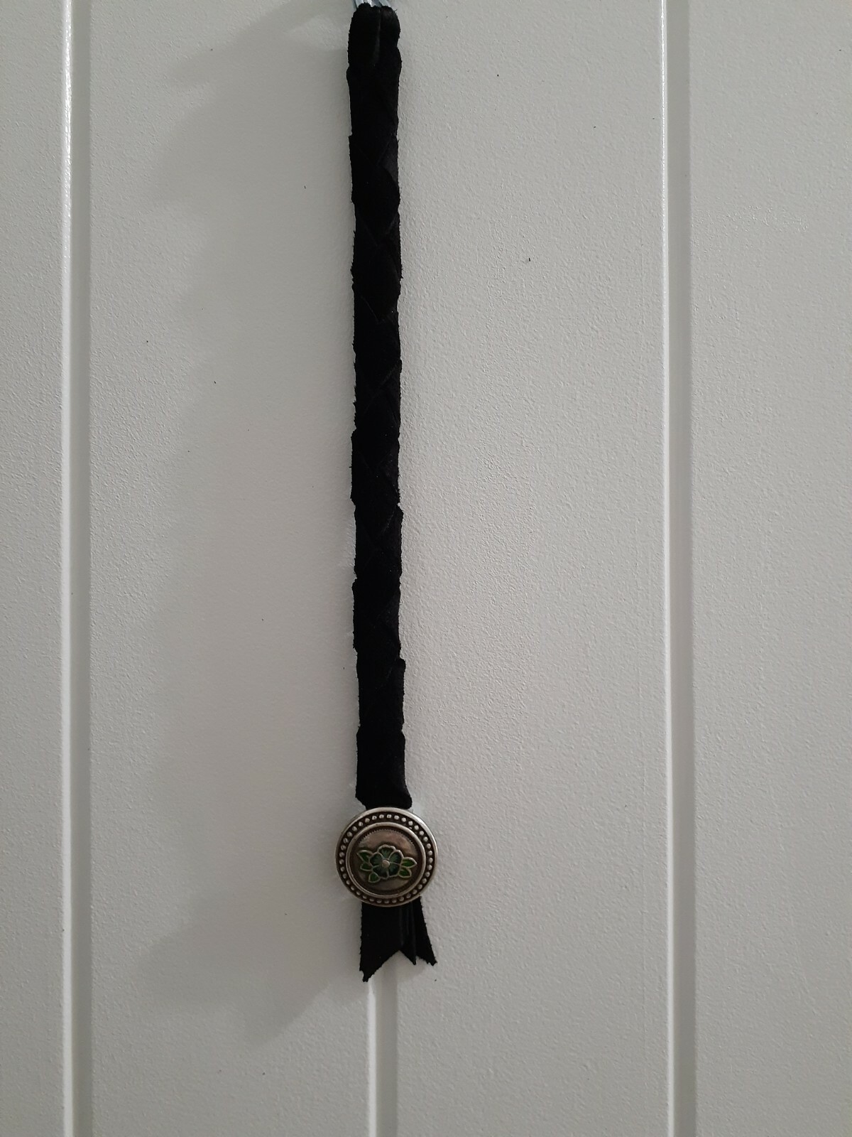 Air horn pull cord Peterbilt & Kenworth/Round Silver concho/ 10"black