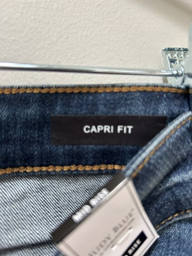 Judy Blue Damen Jeans Größe 27 Dunkelblau Mid Rise Capri Fit - Bild 3 von 8