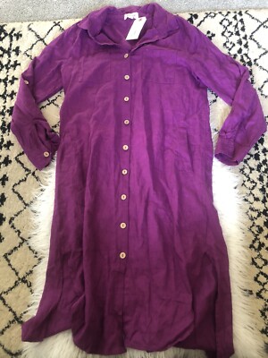 Sundance Catalog 4our Dreamers Linen Blend Button Up Pockets Dress NWT  Small, F8 | eBay
