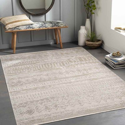 Area Rugs 8x10 Matt Global Ivory Washable Rug for Living Room and Bedroom