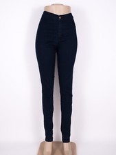 American Apparel Medium The Easy Jean High Waist Skinny Leg Denim Dark Wash