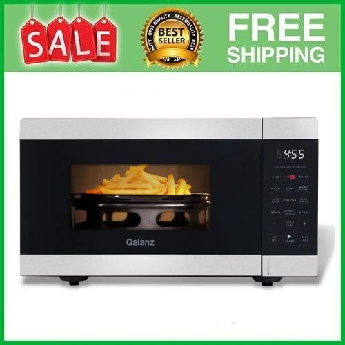 Galanz 0.9 cu ft air fry microwave stores deals