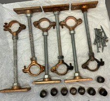 Set of Metal Brass Munsen Rings with Backplates and Threaded Rods (6)