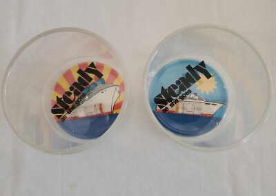 Vintage HOWW Mfg.co Boat Level Plastic 2 Cup/Tumbler ''Steady As She Goes''