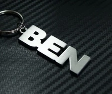 BEN Keyring Keychain Key Fob Stainless Steel Name GIFT
