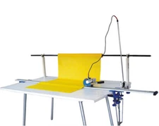 220V High Speed Fabric End Cutter with 86" Rack & Digital Counter Springback