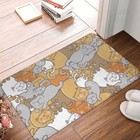 Cat Meek Haughty Languor Vivacious Sprout Doormat Bath Mat Happy Furry Animals