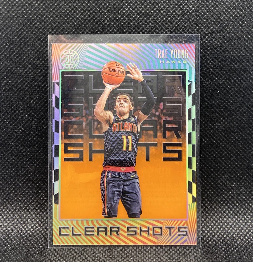 Trae Young 2019-20 Illusions Clear Shots Insert Orange #5 Atlanta Hawks