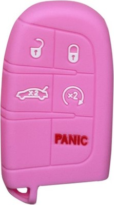 5-Button Key Fob Case Cover in Pink, Compatible with Multiple Mode Model: Pink