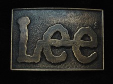 RA09142 NOS VINTAGE 1970s  LEE  CLOTHING COMPANY ADVERTISEMENT BELT BUCKLE