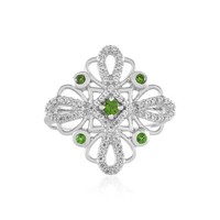 Cavill Diopsid Ring Damen 925 Silber Sterling Platin GrüN Zirkonia 0,54Ct