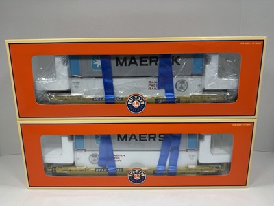 Lionel 6-21874 TTX Trailer Train husky stack 2-pack w Maersk containers NIB