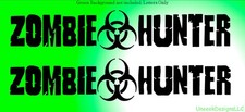 Zombie Response Team Pair Distress Decal Car Truck Window Sticker Biohazard