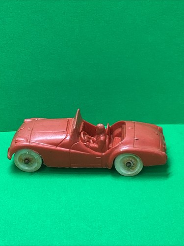 Vintage 1950's Auburn Rubber Toy, Red Cadillac Convertible Collectible Car - Picture 2 of 7