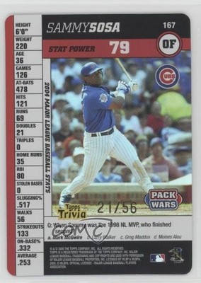2005 Topps Pack Wars Foil 21/56 Sammy Sosa #167 00em