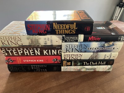 Lot of 10 Stephen King Hardcover Books - Needful Things, Dreamcatcher